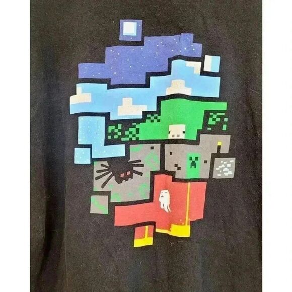 Think Geek World of Minecraft Nine Circles Men's Black Cotton Graphic T-Shirt - Picture 5 of 5
